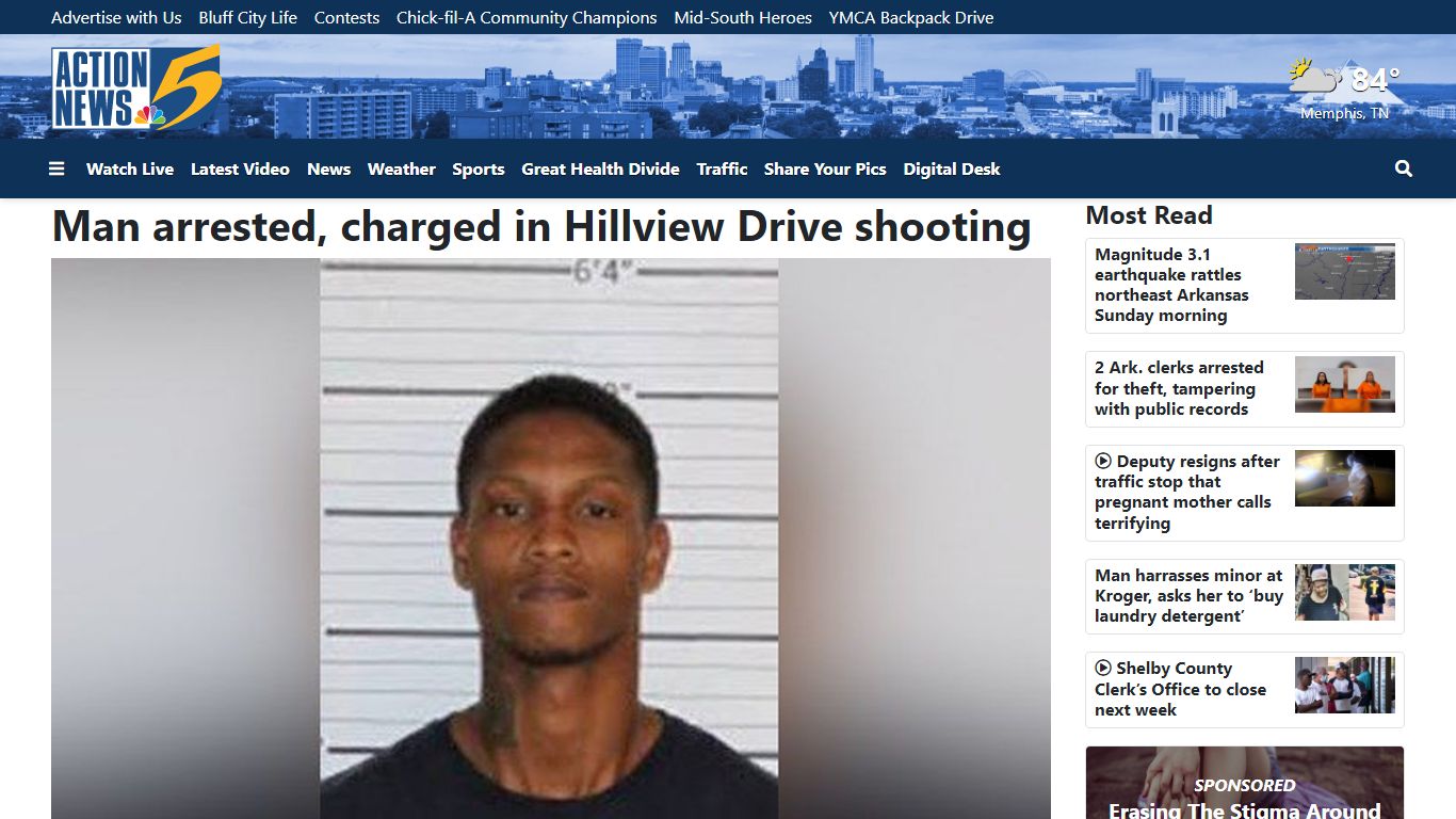 Man arrested, charged in Hillview Drive shooting - Action News 5